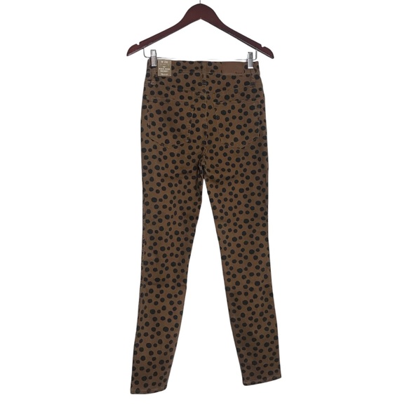 NWT Madewell Brown Leopard Dot 10” High-Rise Lyocel Skinny Pants Womens Sz 27 - Picture 4 of 16